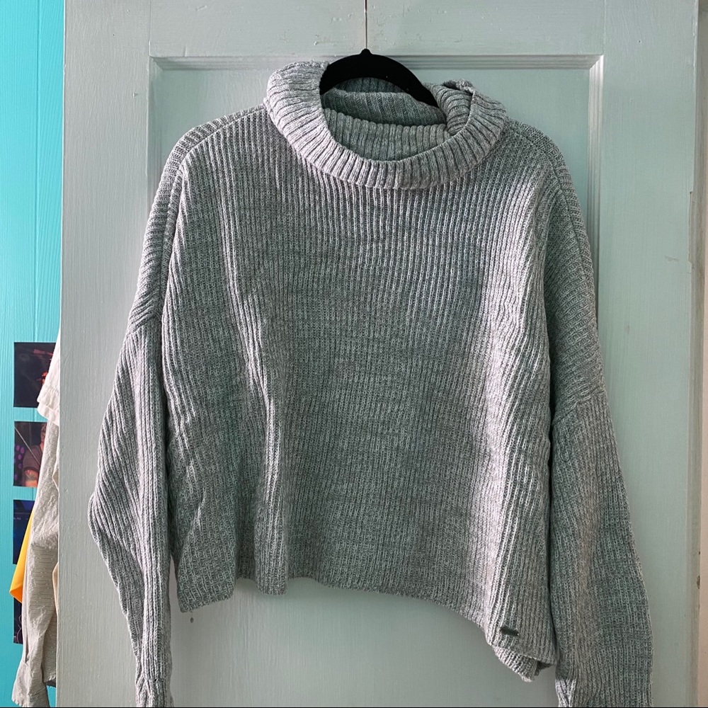 Hollister Gray Cowl Neck Sweater